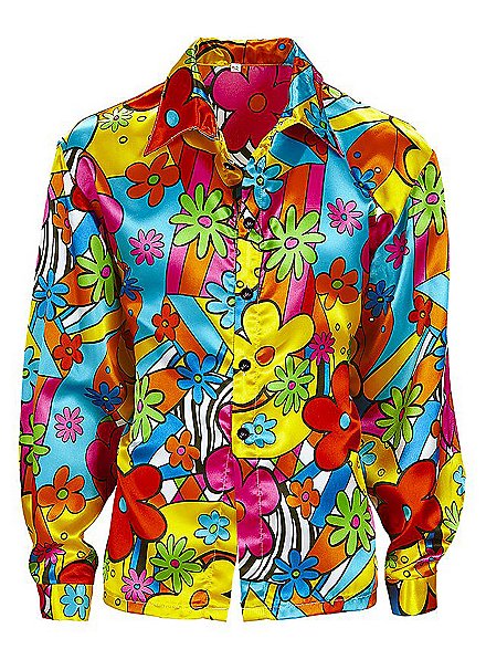 70s men's shirt Flowerpower